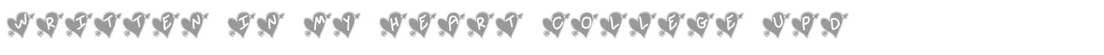 Written In My Heart College Updated font preview